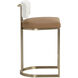 Larissa 34.5 inch Napa Cognac / Rhea Light Barley Counter Stool